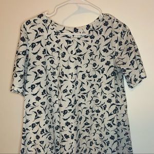 White floral babydoll top